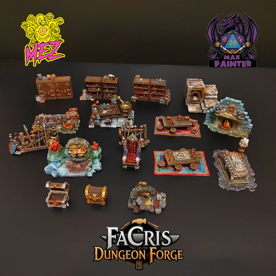 Set Arredi "Dungeon Master Deluxe" - Dipinto a Mano