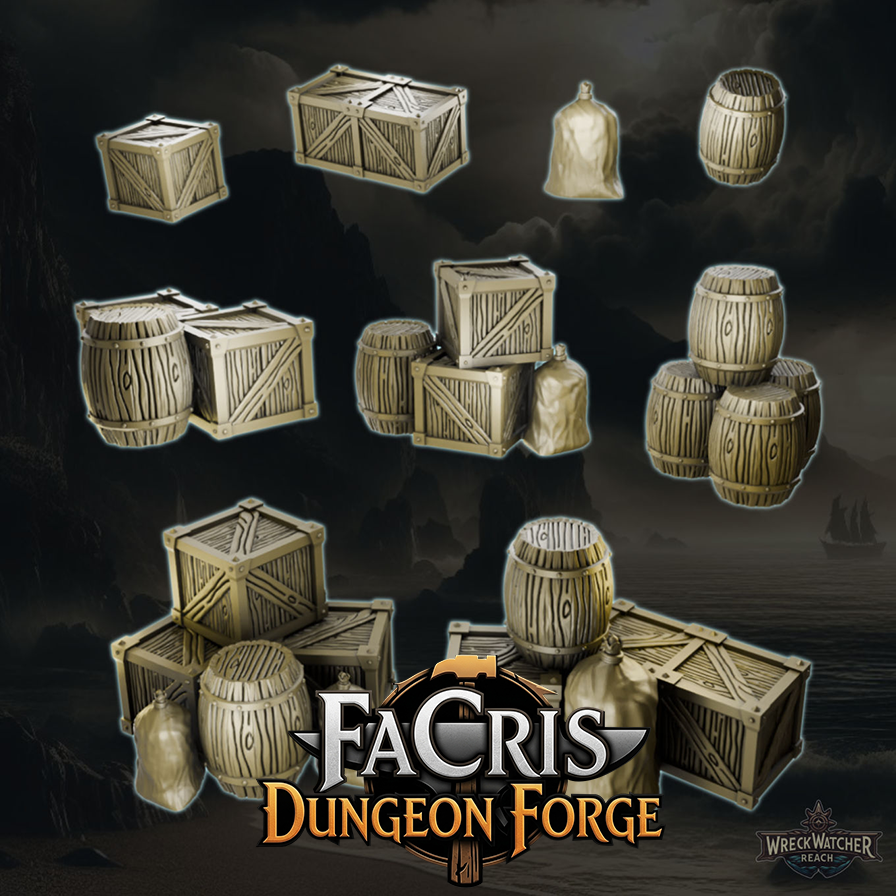 Il Bottino del Contrabbandiere: Set Casse, Barili e Scorte